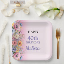 Beautiful Pastel Flowers Birthday Party
