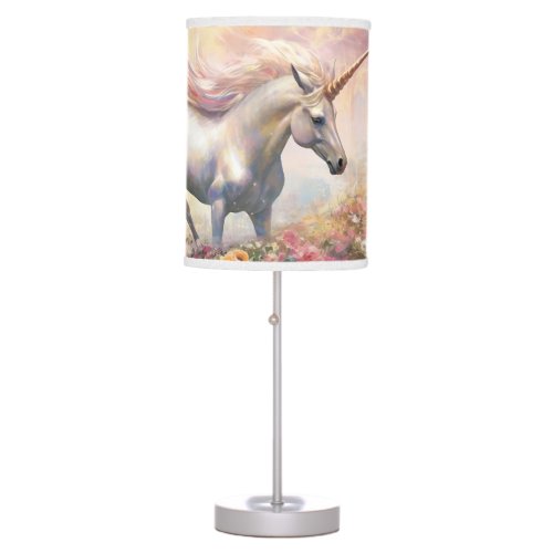 Beautiful Pastel Gold Magical Unicorn Table Lamp