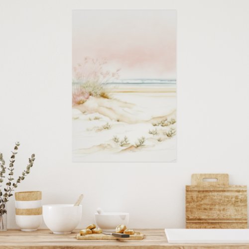 Beautiful pastel landscape poster