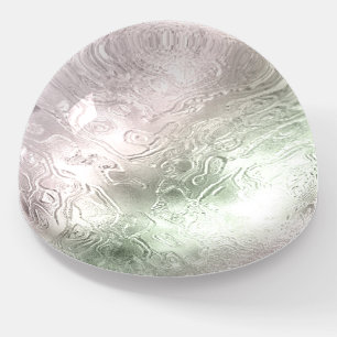 Beautiful Pastel Ombre Textured Glass Effect Glass Paperweight
