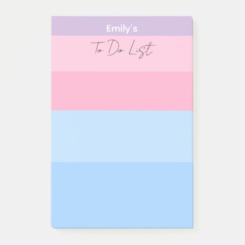 Beautiful Pastel Pink  Blue Post_it Notes