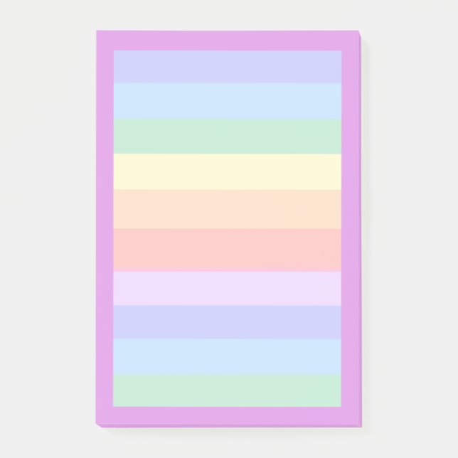 Beautiful Pastel Rainbow Background Post-it Notes (Front)