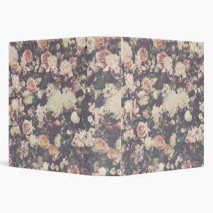 Beautiful pastel roses decor 3 ring binder