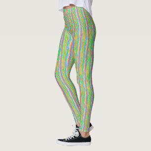 Beautiful pastel shades of lemon and palest green leggings