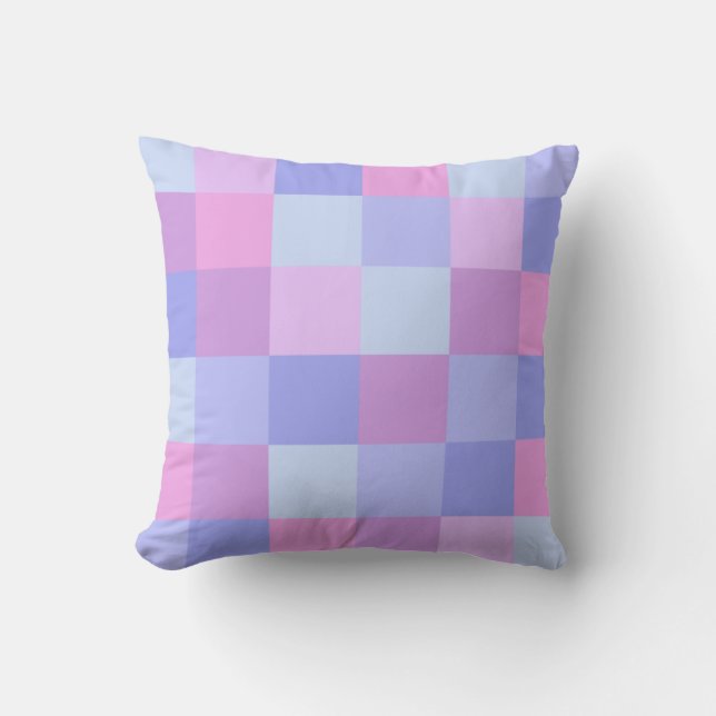 Beautiful Pastel Shades - Plaids Throw Pillow (Front)