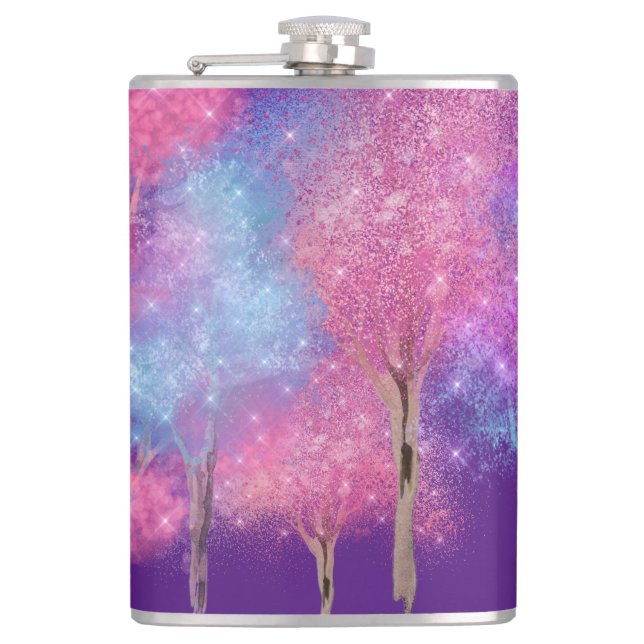 Beautiful Pastel Trees    Flask (Front)