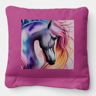 Beautiful Pastel Unicorn Horse Triptych Cornhole Bags