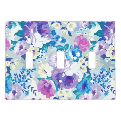 Beautiful Pastel Watercolors Floral Pattern Light Switch Cover