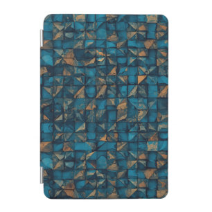 Beautiful Patchwork "Look" in Dark Teal iPad Mini Cover
