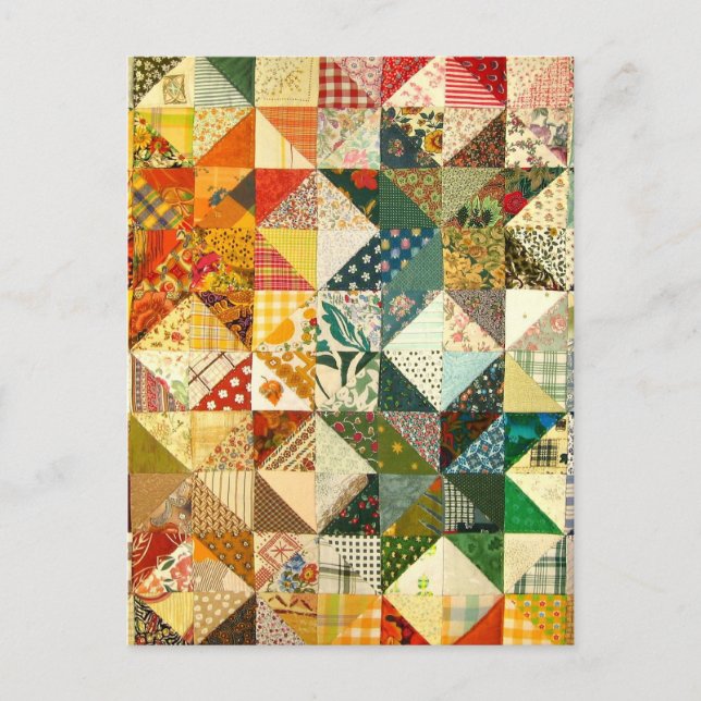 Beautiful Patchwork Postcard (Front)