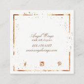★ Beautiful  Patisserie ,Bakery ,Cakes & Sweets Square Business Card (Back)