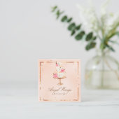 ★ Beautiful  Patisserie ,Bakery ,Cakes & Sweets Square Business Card (Standing Front)