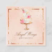 ★ Beautiful  Patisserie ,Bakery ,Cakes & Sweets Square Business Card (Front)