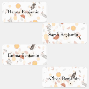 Beautiful pattern kids' labels