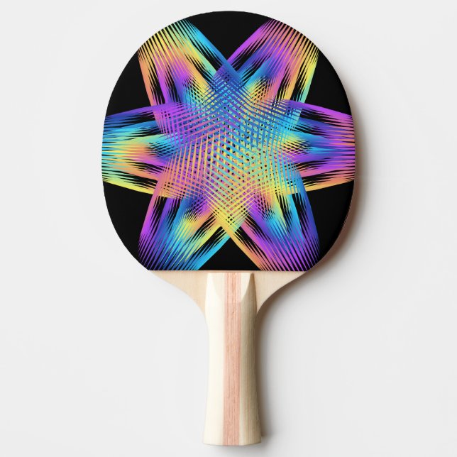 Beautiful pattern of titanium colors - ping pong paddle (Front)