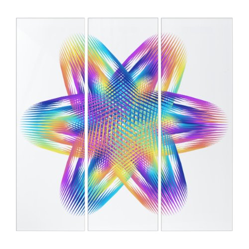 Beautiful pattern of titanium colors - triptych