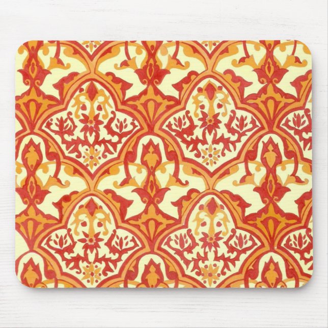 BEAUTIFUL PATTERN - Red & Orange Mouse Pad (Front)