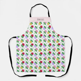 Beautiful Pattern with colorful Roses Apron