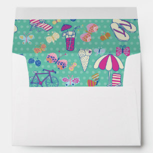 Beautiful Pattern With Summer Elements Envelope