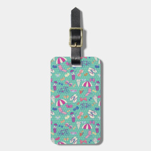 Beautiful Pattern With Summer Elements Luggage Tag