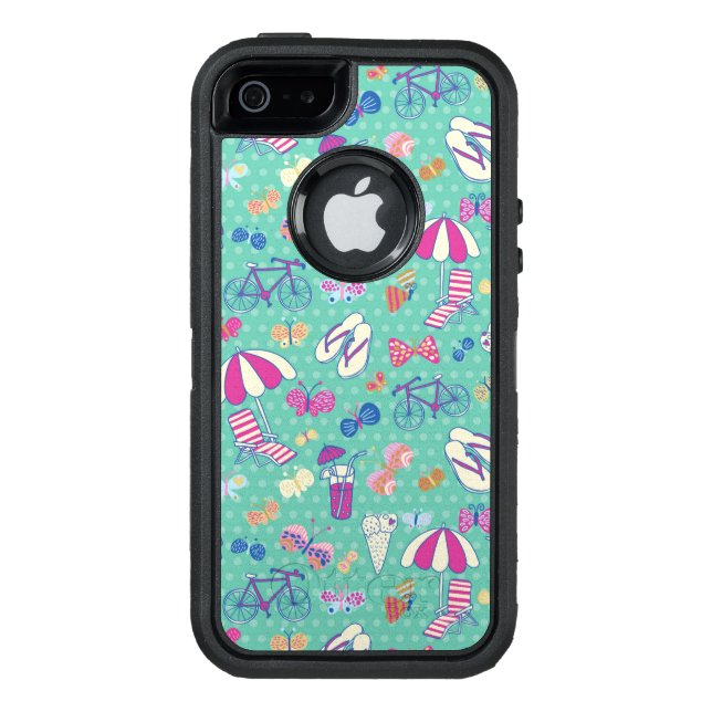 Beautiful Pattern With Summer Elements Otterbox iPhone Case (Back)