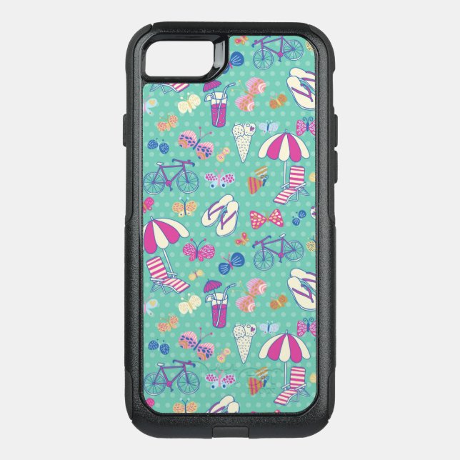 Beautiful Pattern With Summer Elements Otterbox iPhone Case (Back)