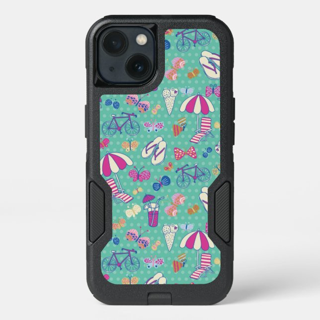 Beautiful Pattern With Summer Elements Otterbox iPhone Case (Back)