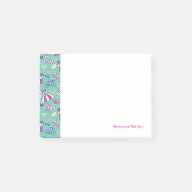 Beautiful Pattern With Summer Elements Post-it Notes (Front)