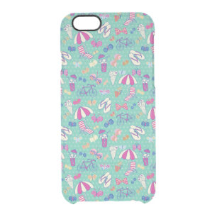 Beautiful Pattern With Summer Elements Clear iPhone 6/6S Case