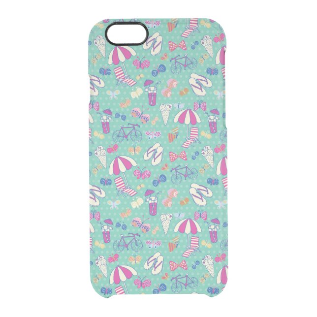 Beautiful Pattern With Summer Elements Uncommon iPhone Case (Back)