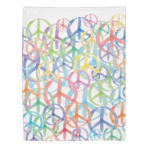 Beautiful Peace Signs Duvet Cover