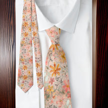 Beautiful Peach Summer Floral Watercolor