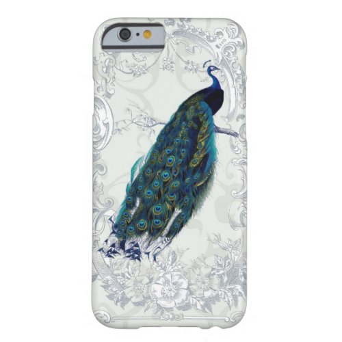 Beautiful PEACOCK art vintage peafowl feather Barely There iPhone 6 Case