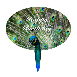 Beautiful Peacock Cake Topper