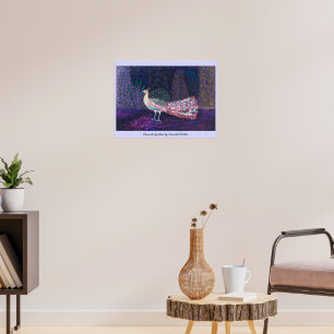 Beautiful Peacock Colorful Art Poster