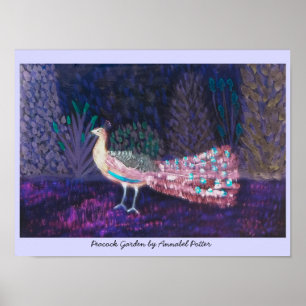 Beautiful Peacock Colorful Art Poster