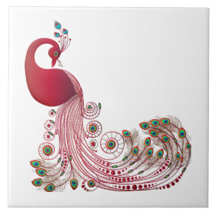Beautiful Peacock Design Ceramic Tile