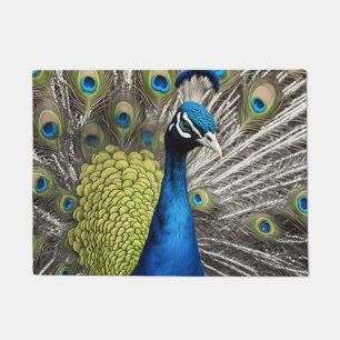 Beautiful Peacock Doormat