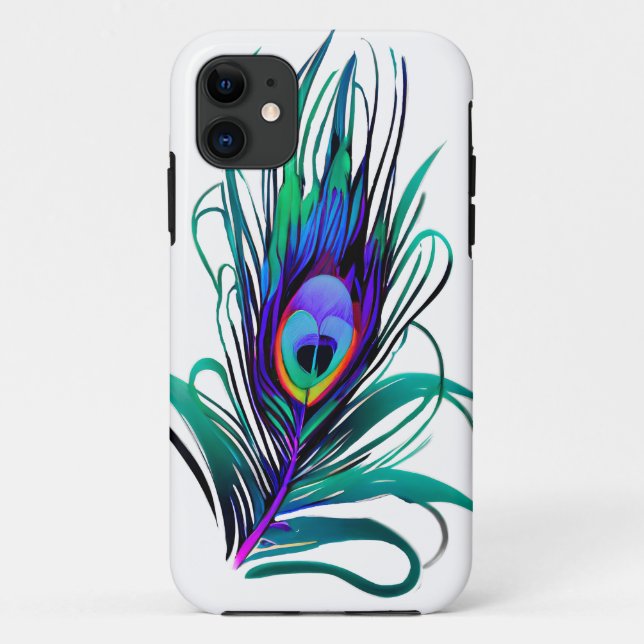 Beautiful Peacock Feather Case-Mate iPhone Case (Back)