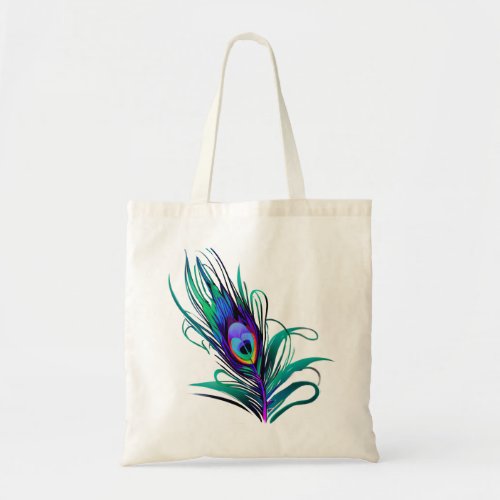 Beautiful Peacock Feather Tote Bag