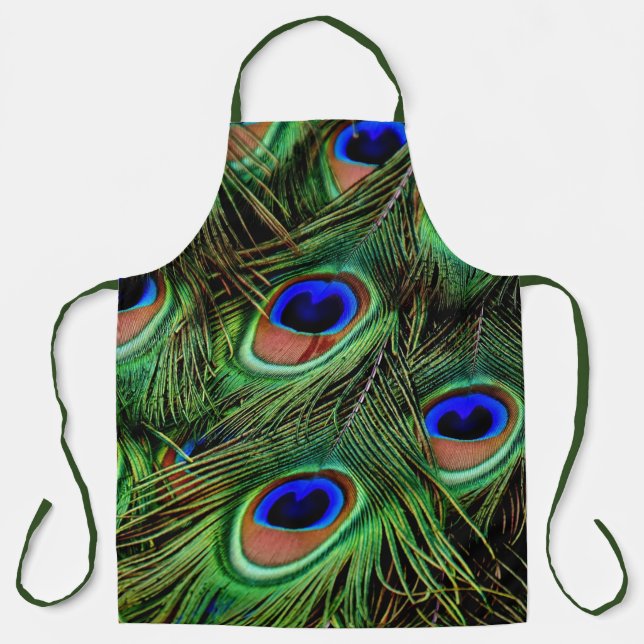 Beautiful Peacock Feathers  Apron (Front)