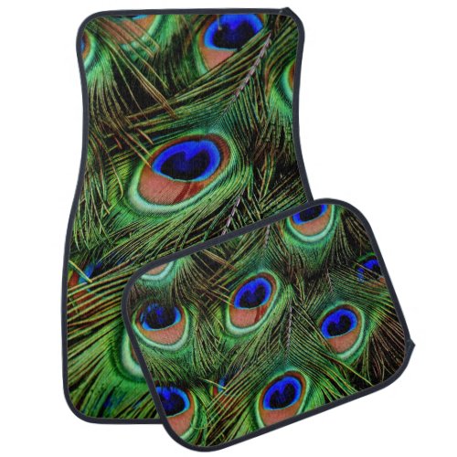 Beautiful Peacock Feathers  Car Floor Mat