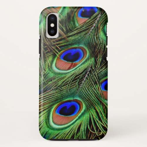 Beautiful Peacock Feathers  iPhone X Case