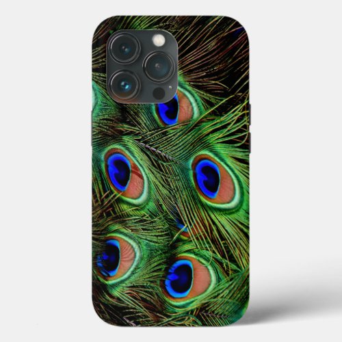 Beautiful Peacock Feathers  iPhone 13 Pro Case