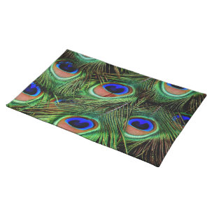 Beautiful Peacock Feathers Cloth Placemat