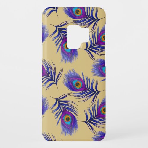Beautiful Peacock Feathers Hand_Drawn Case_Mate Samsung Galaxy S9 Case