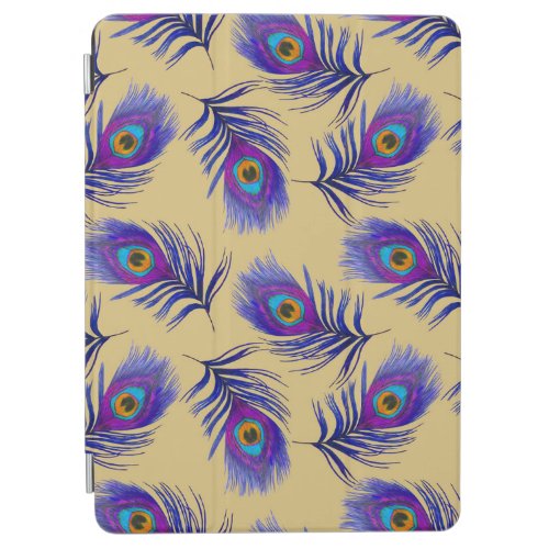 Beautiful Peacock Feathers Hand_Drawn iPad Air Cover