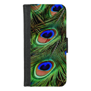 Beautiful Peacock Feathers iPhone 8/7 Wallet Case