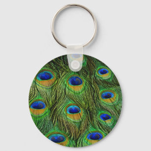 Beautiful Peacock Feathers Keychain