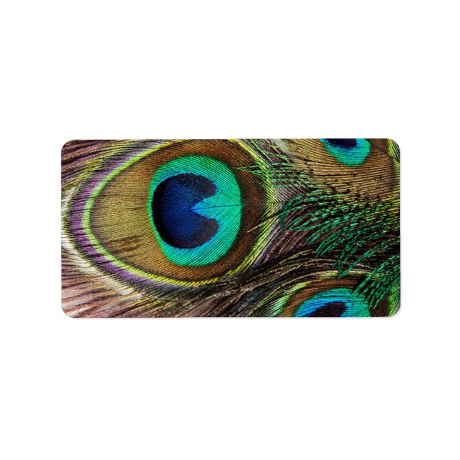 Beautiful Peacock Feathers Label (Front)